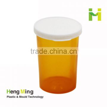 40Dr Amber plastic vial with snap cap