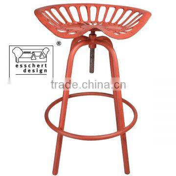 Esschert Design tractor shaped industrial adjustable bar stool for heavy people