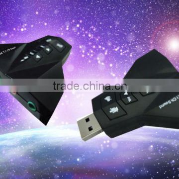 USB 2.0 7.1 Channel 3D Audio microphone Sound Card Adapter Splitter