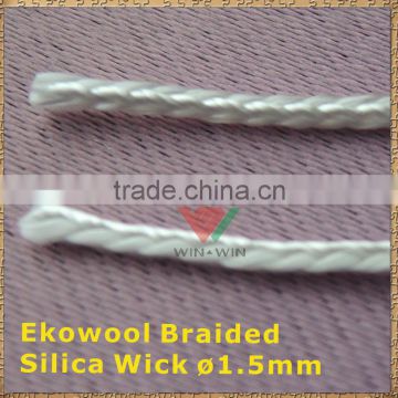 Genuine 1.5mm Fiber silica wick spool for E cigarette Ekowool Braided silica wick With RoHS Approval