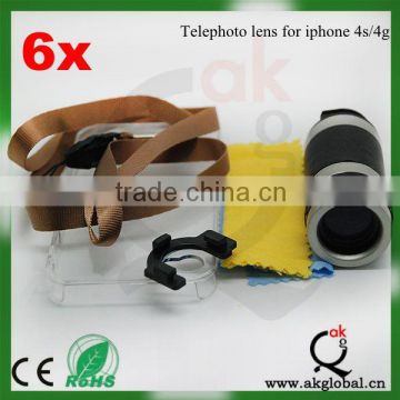 6X Optical zoom telescope lens for iPhone 4 4S