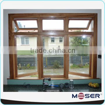 wood frame window solid glass window wooden window design