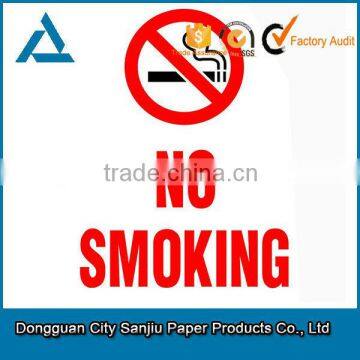 Customized No Smoking Warning Sign Self Adhesive Sticker