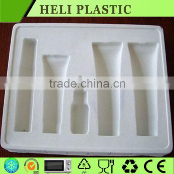 accept custom decorative PVC PET white cosmetic tray