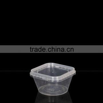250 ml Plastic Container (round on the bottom and square on the top)
