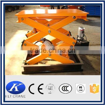 Stationary scissor lifting platform , hydraulic x lift table