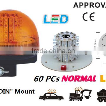 E-MARK LED Flash Warning Light, ECE MARK LED Rotating Warning Beacon (SR-BL-506A-4) Europe DIN Mount LED Beacons, 3 Functions