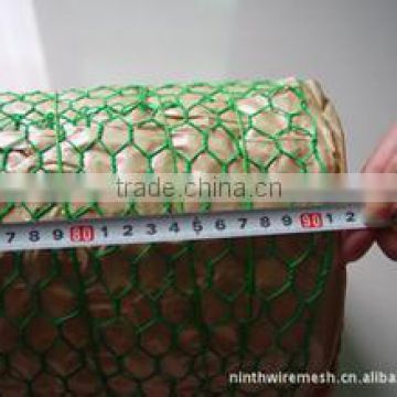 0.6mm 1" pvc coated green Chicken wrie / Chicken wire mesh / Hexagonal wire fencing