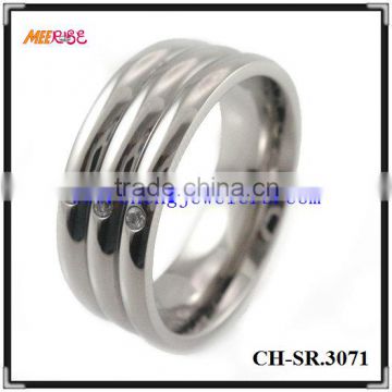 High polished bright stainless steel mens rings