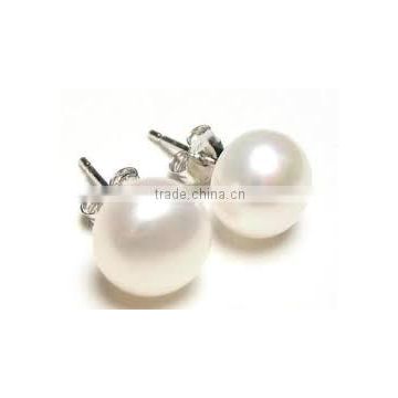 pearl gemstone silver earings
