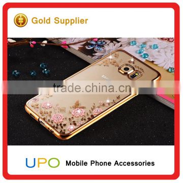 [UPO] Glitter Diamond Ultra Thin Electroplate TPU Colored Rhinestone Mobile Cases for Samsung Galaxy S7 S7 edge