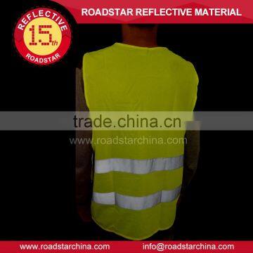 Stock EN20471 reflective vest with zipper