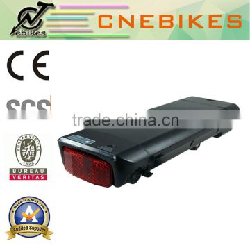 Rechargeable Lithium rear back electronic bike battery Package 36v 8.8ah for E-bikes haitian type