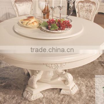 Wooden design 10 Seater round rotating dining table HC-01# restaurant dining tables and chairs