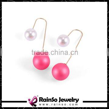 Girls Stud Earrings with Candy Color Balls