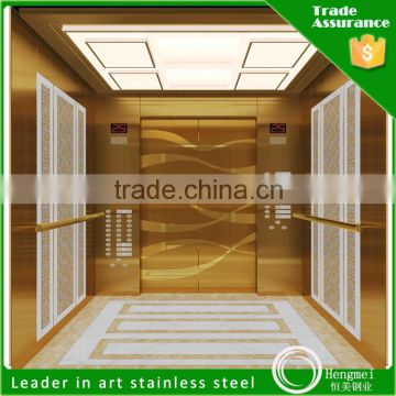 china products gold color no 8 mirror finish stainless steel sheet for elevator