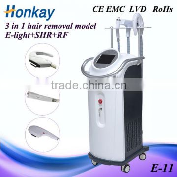 2016 new design Elight + SHR+RF 3 in 1 multifunction beauty system for Hair removal