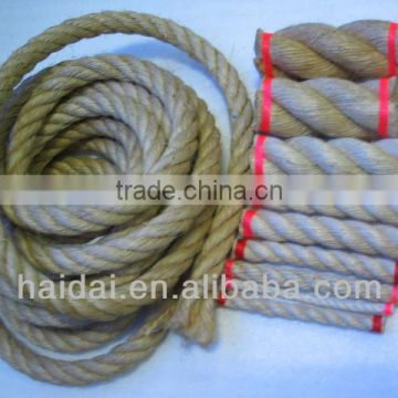 Various sized available twisted 3-ply sisal rope