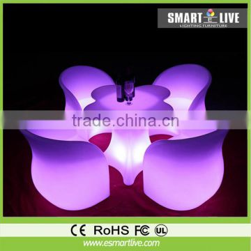 Alibaba newest illuminated wedding and event led bar chairs/plastic garden furniture