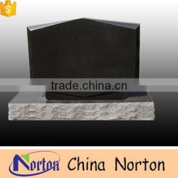 Customized polished black ganite tombstone with factory price NTGT-008L