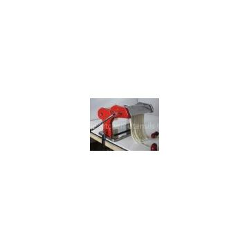 Red Manual Hand Crank 180mm Detachable Pasta Making Machine With Aluminum Roller, Cutter