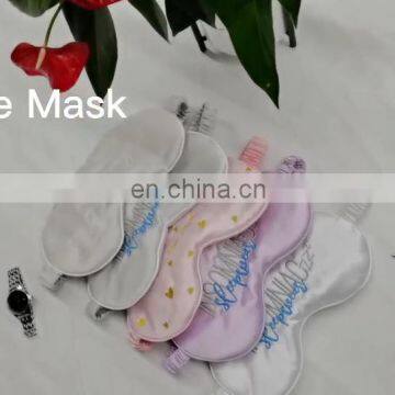 Promotion Portable Eye Mask Travel Drawstring Bag Adjustable Silk Eye Mask Sleeping Eye Masks