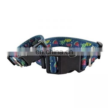 Custom pattern adjustable dog collar star pattern luxury dog collar