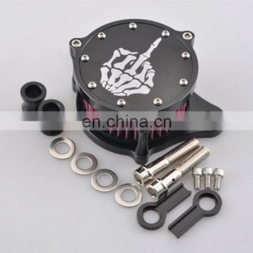 Personalized Customization Skull Finger Cleaner Intake Air Filter For Harley Sportster XL883N XL883