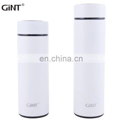 GINT 400ml Home Office Stainless Steel Hot Tea Filter Sport Water Bottle