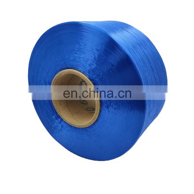 Manufacture AA grade high tenacity dope dyed 100% polyester industrial filament yarn for safe belt