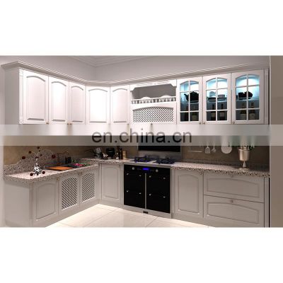 luxury white shaker pvc high gloss matt finish designs modern kitchen cabinet