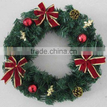 2015 artificial 40cm christmas wreath with decoration