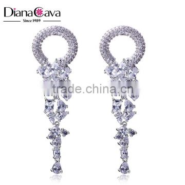 Fashion Earring Design New Model Bridal Jewelry Luxury Cc Long Fancy Drop Earrings
