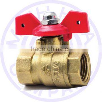 BRASS BALL VALVE BUTERFLY HANDLE - MBV BRAND