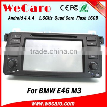 Top Version Android 4.4.4 multimedia system 1024 * 600 touch screen car dvd for bmw e46 mirror link GPS