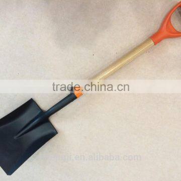 shovel with short wood handle steel shovel head Angle D gripe shovel