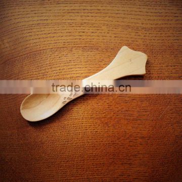 Cute small handmade wooden spoon for baby feeding spoon