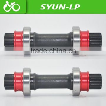 wholesale high quality Crom steel syun lp BMX MTB isis 10 thread BB axis bottom bracekt