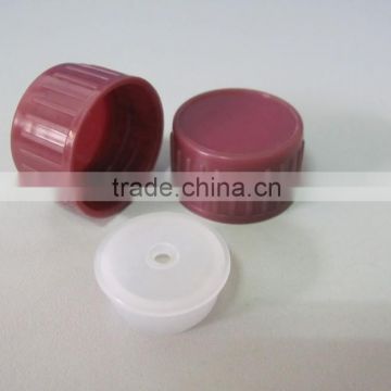 28mm plastic screw bottle cap with plastic inner