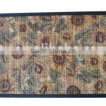 Flower Pattern Place Mats of Bamboo Material