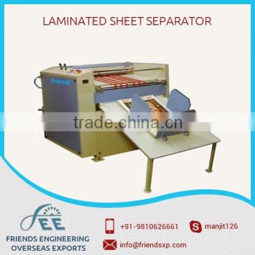 Overlapping Sheet Can Also Be Separated Using Laminated Sheet Separator