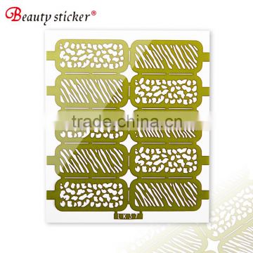 various Simple Design metallic color nail polish nail art paper sticker