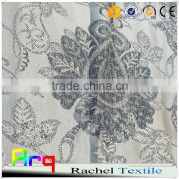 grey color sliver lurex curtain fabric- manufacture made- thin