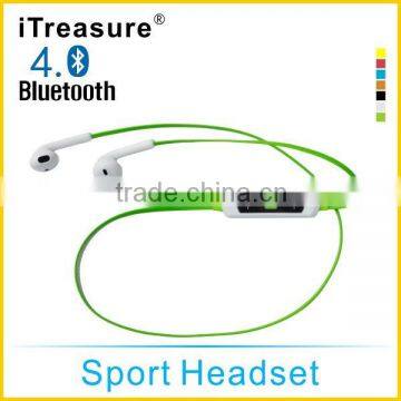 iTreasure Brand new custom sports bluetooth wireless earphone for mobile phone