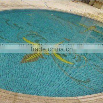 Pattern swimming pool tile, zero water absorption glass swimming pool mosaic tile