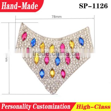Hot melt slippers shoes applique rhinestone decorative patches