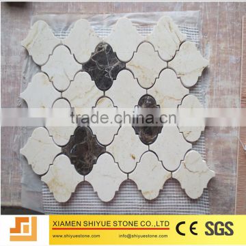 Cream marble lantern shaped tiles