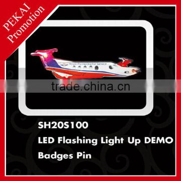 Plane design plastic badges pin