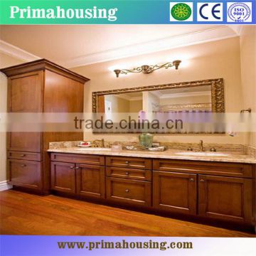 Chinese lastest design wooden bathroom cabinets with granite countertops