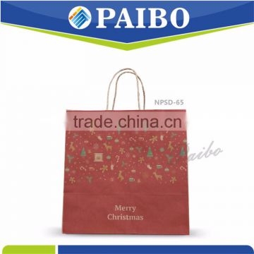 NPSD-65 Xmas Design Art paper bag with handle Professional factory for xmas Luxury